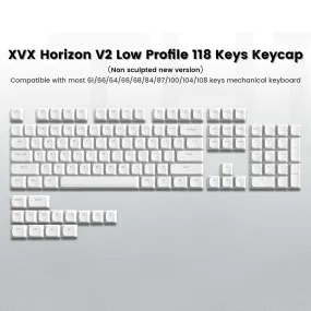 XVX Horizon V2 Low Profile/Uniform Profile Double-Shot Keycap Set (118-Key)